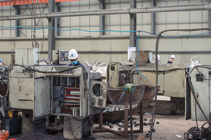 玉门网架配件-锥头加工车间