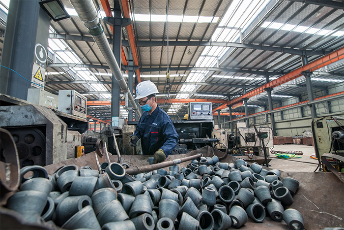 玉门网架配件-锥头加工车间